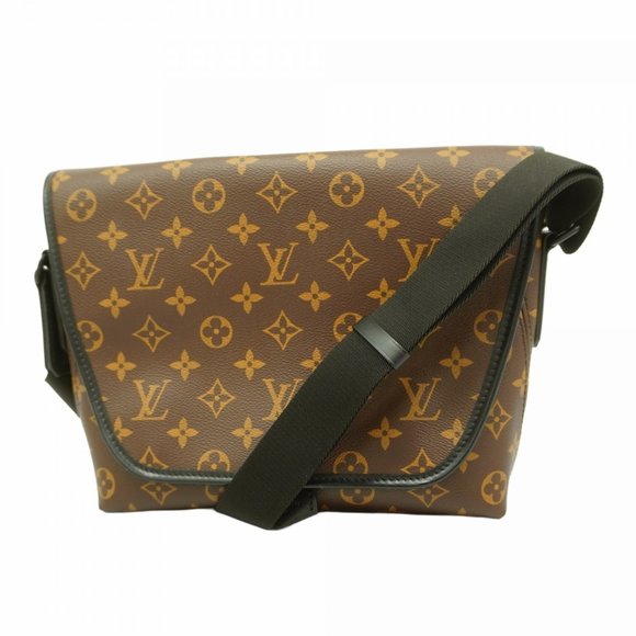 Louis Vuitton Monogram Macassar Magnetic Shoulder Bag M45557 Brown/Black Men's P - Picture 1 of 10